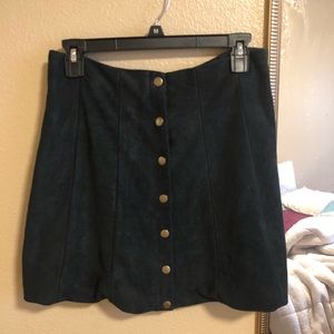 High waisted button up skirt